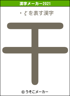 ۰ζの2021年の漢字メーカー結果