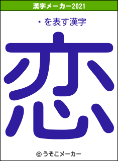 ۶の2021年の漢字メーカー結果