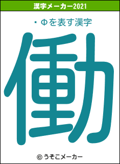 ܤФの2021年の漢字メーカー結果