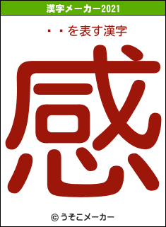 ܤܤの2021年の漢字メーカー結果