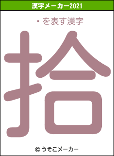 ܤの2021年の漢字メーカー結果
