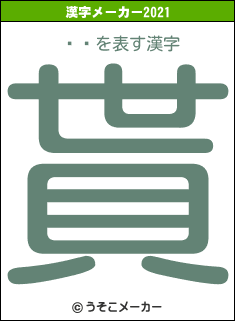 ܸϺの2021年の漢字メーカー結果