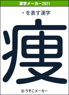 ܸの2021年の漢字メーカー結果