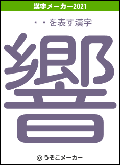 ݲſの2021年の漢字メーカー結果