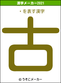 ݺの2021年の漢字メーカー結果