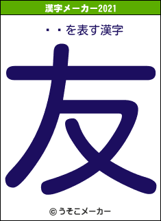 ݿԢの2021年の漢字メーカー結果