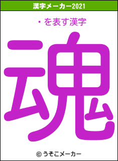 ݿの2021年の漢字メーカー結果