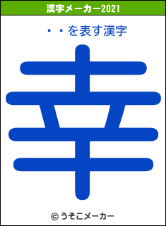 ގގの2021年の漢字メーカー結果