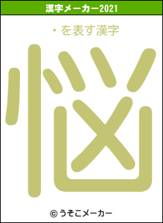 ޡの2021年の漢字メーカー結果