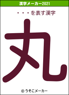 ޤͤǭの2021年の漢字メーカー結果