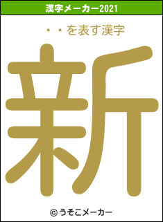 ޤޥの2021年の漢字メーカー結果