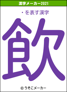 ޥの2021年の漢字メーカー結果