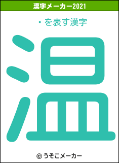 ޸の2021年の漢字メーカー結果