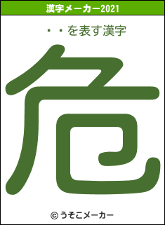 ߤʤの2021年の漢字メーカー結果