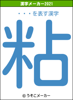 ߥå祦の2021年の漢字メーカー結果