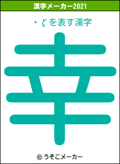 ߯ζの2021年の漢字メーカー結果