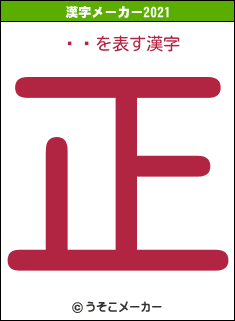 ߷ɿの2021年の漢字メーカー結果