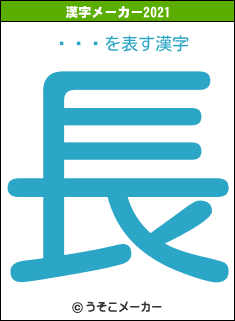 ߷ʹ˭の2021年の漢字メーカー結果