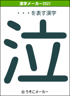 ߷ҤȤの2021年の漢字メーカー結果