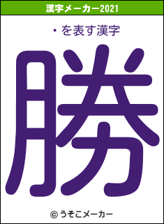 Ḽの2021年の漢字メーカー結果