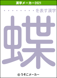 ⡼󡦥ե꡼ޥの2021年の漢字メーカー結果