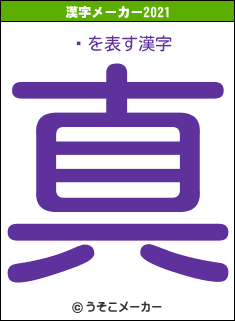 ⥯の2021年の漢字メーカー結果
