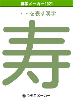 ⳤ˻の2021年の漢字メーカー結果