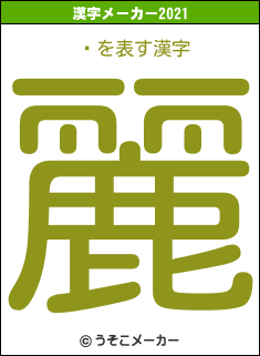 ⳤの2021年の漢字メーカー結果