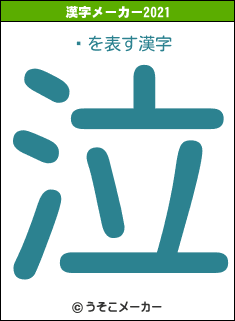 ⳨の2021年の漢字メーカー結果