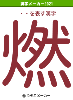 ⶶͺの2021年の漢字メーカー結果