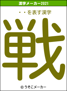 ⸭ͺの2021年の漢字メーカー結果