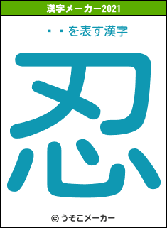 ⹧ͺの2021年の漢字メーカー結果