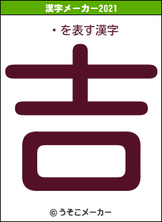 ⾽の2021年の漢字メーカー結果