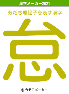 あだち理絵子の2021年の漢字メーカー結果