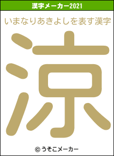 いまなりあきよしの2021年の漢字メーカー結果