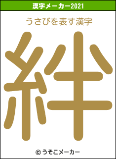 うさびの2021年の漢字メーカー結果