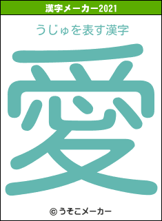 うじゅの2021年の漢字メーカー結果