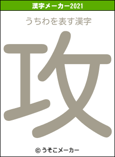 うちわの2021年の漢字メーカー結果