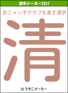 おニャン子クラブの2021年の漢字メーカー結果