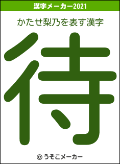 かたせ梨乃の2021年の漢字メーカー結果