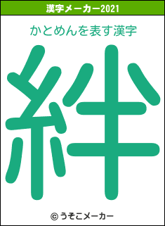 かとめんの2021年の漢字メーカー結果