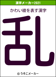 かわい綾の2021年の漢字メーカー結果