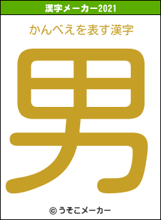 かんべえの2021年の漢字メーカー結果