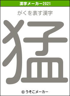 がくの2021年の漢字メーカー結果
