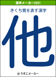 きくち寛の2021年の漢字メーカー結果
