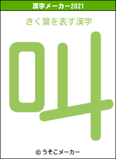 きく葉の2021年の漢字メーカー結果