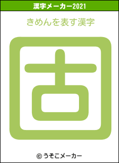 きめんの2021年の漢字メーカー結果