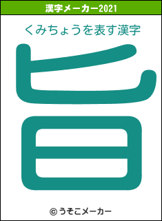 くみちょうの2021年の漢字メーカー結果