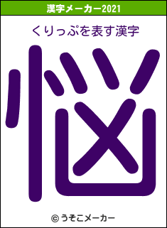 くりっぷの2021年の漢字メーカー結果