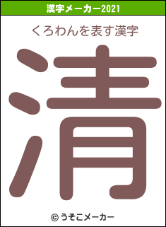 くろわんの2021年の漢字メーカー結果